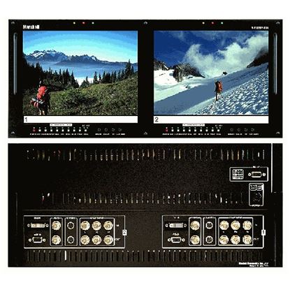 Picture of V-R102DP-HDA Dual 10.4' LCD Rack Mount Panel with HDA + DVI inputs